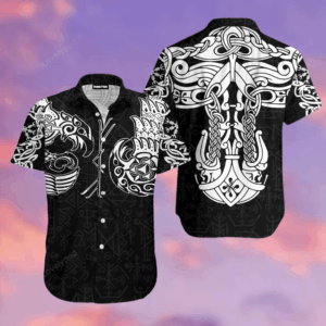 Viking Thor Hawaiian Shirt- Short Sleeve Hawaiian Shirt – Viking Gifts For Him