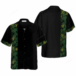 Retro Cannabis Marijuana Leaves Hawaiian Shirt