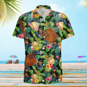 Baseball Flower Hawaiian Shirt