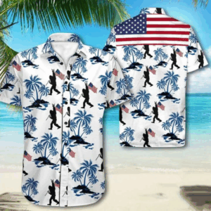 Bigfoot Proud Of America 4th Of July Tropical