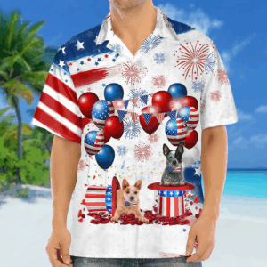 Australian Cattle Independence Day Hawaiian Shirt for men and women
