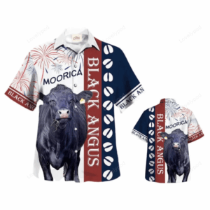 Black Angus In Moorica Hawaiian Shirt