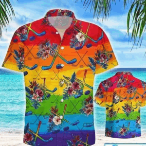 Hockey LGBT Aloha Hawaiian Shirts For Summer