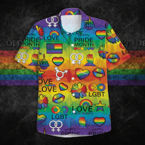 Love Pride Month Colorful Rainbow LGBT Pattern Hawaiian Shirts