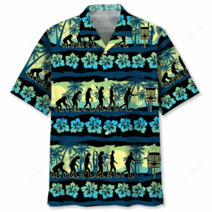 Disc Golf Tropical Hawaiian Shirt, Unisex Summer Beach Casual Short Sleeve Summer Vacation Beach Shirts