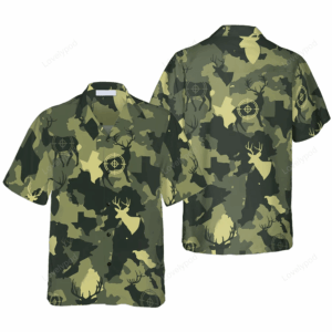 Camouflage Deer Texas Gun Hunting Hawaiian Shirt