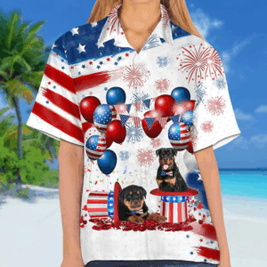 Rottweiler Independence Day Hawaiian Shirt for men and women