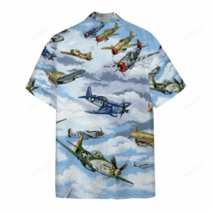 3D Planes Warbirds WW2 Fighters Planes Custom Hawaii Shirt