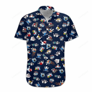 3D Bowling Hawaii Shirt, Hawaiian Shirts for Men Short Sleeve Aloha Beach Shirt