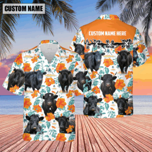 Dexter Hibiscus Floral Custom Name 3D Hawaiian Shirt,