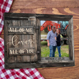 Customized Husband & Wife Picture All of Love, Best Gift for Husband Wall Art Canvas