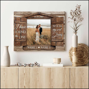 Personalized Wedding Anniversary Gifts, Rustic Window I have found the one Wall Art Canvas