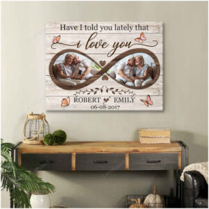 Custom Photo Infinity Love, Wedding Anniversary Gifts For Husband and Wife Canvas Bedroom Wall Art