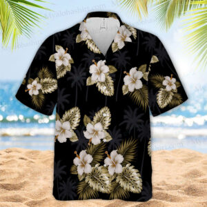 Hibiscus Mens Hawaiian Shirt, Hibiscus Button Up Shirt