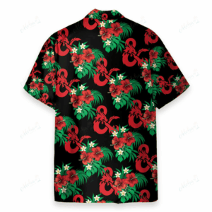 Tropical Dragon Hibiscus Hawaiian Shirt & Beach Short