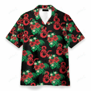 Tropical Dragon Hibiscus Hawaiian Shirt & Beach Short