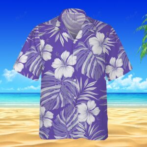 Big Hibiscus Purple Hawaiian Shirt
