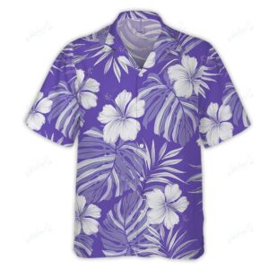 Big Hibiscus Purple Hawaiian Shirt