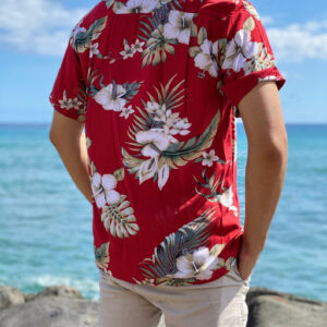 Hibiscus Hawaiian Shirt, Mens Aloha Shirt For Hibiscus Lover
