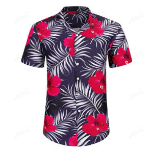 Hibiscus Hawaiian Shirt, Hibiscus Button Up Shirt