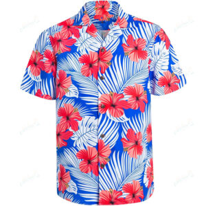 Hibiscus Hawaiian Shirt, Hibiscus 3D Printed Shirt