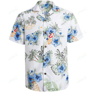 Hibiscus Hawaiian Shirt, Hibiscus 3D Printed Shirt